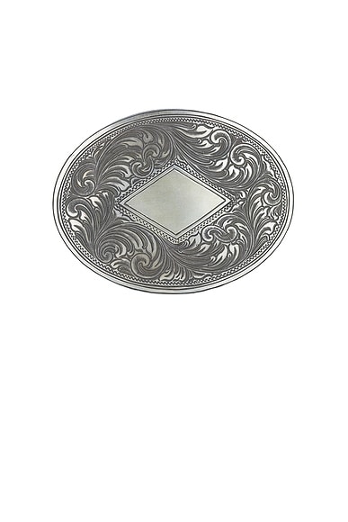 Large Oval Shield Belt Buckle