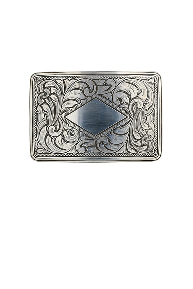 Kemo Sabe Gilman Rectangle Belt Buckle in Silver