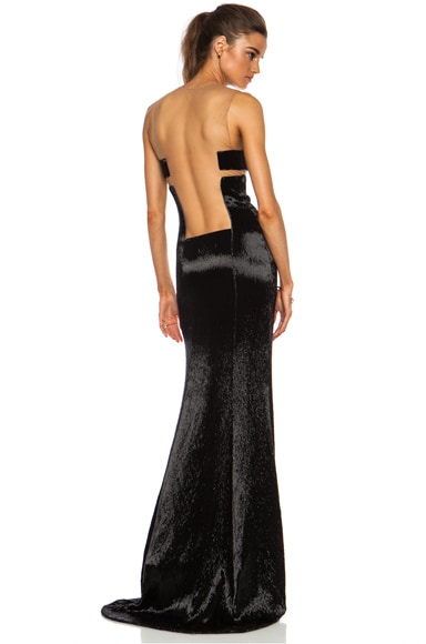 Liquid Glass Column Gown
