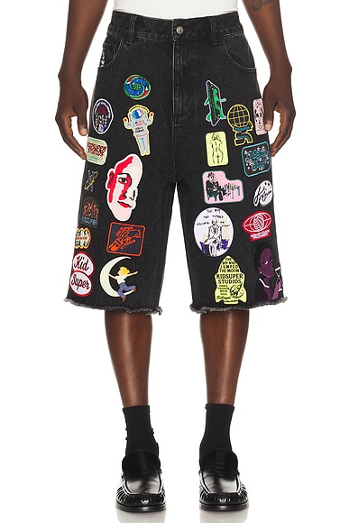 Patches Denim Short