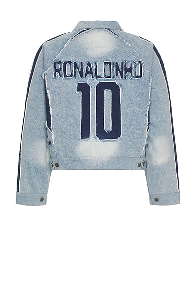 SILENT DAMIR DOMA Padded Denim Jacket in Midnight Blue | FWRD SILENT DAMIR DOMA Padded Denim Jacket in Midnight Blue | FWRD