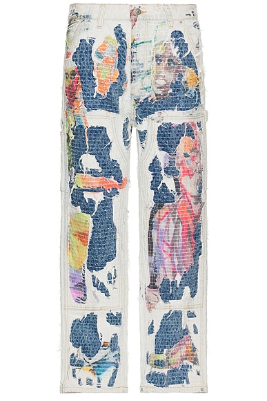 KidSuper Boro Stitched Double Knee Pants in Multi