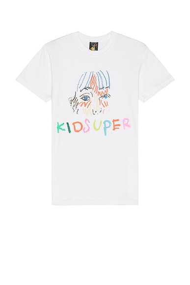 KidSuper Drawing Logo Tee in White