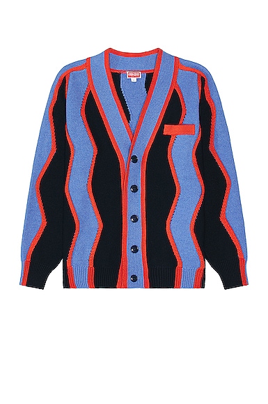 KENZO WAVY STRIPE CARDIGAN