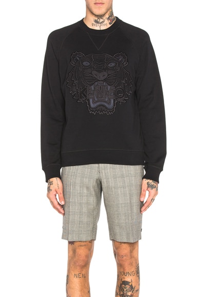Kenzo tiger raglan deals sweatshirt vit