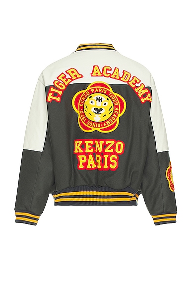 Kenzo Tiger Academy Varsity Jacket in Anthracite