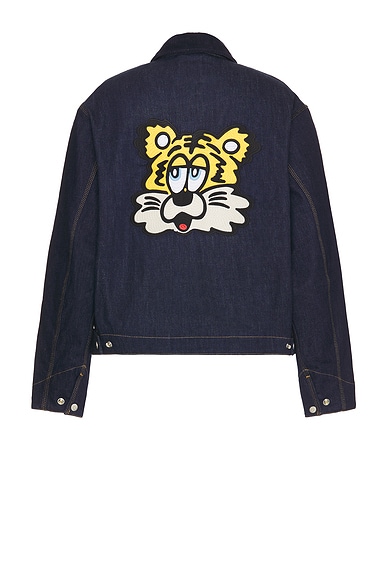 Kenzo x Verdy Collection Padded Workwear Jacket in Rinse Blue Denim