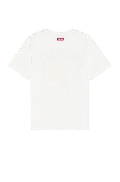 Shop Kenzo Tiger Varsity Oversize T-shirt In Off White