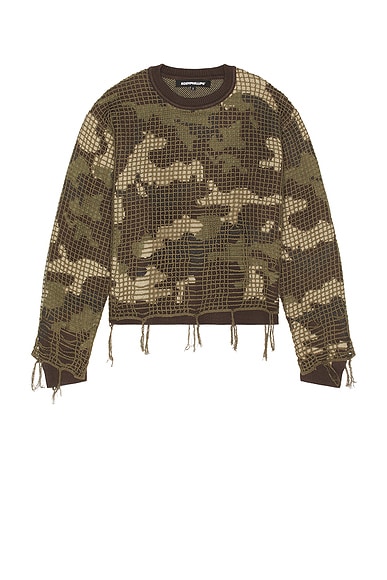 Kody Phillips Netted Sweater in Camo