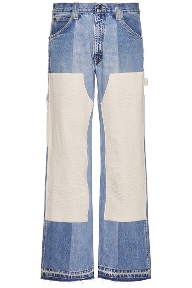 Kartik Research Double Knee in Lightwash & White