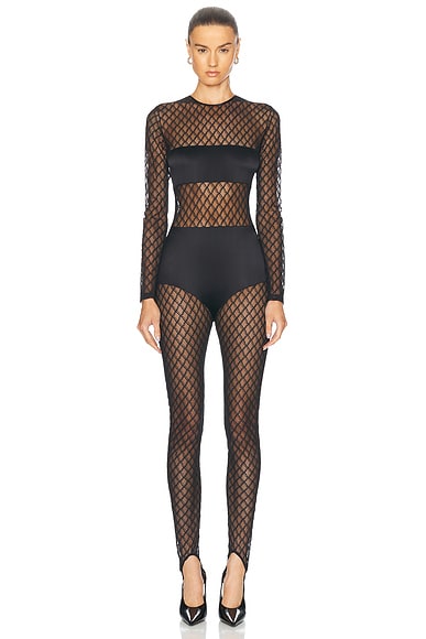 Kiki de Montparnasse Miel Catsuit in Black