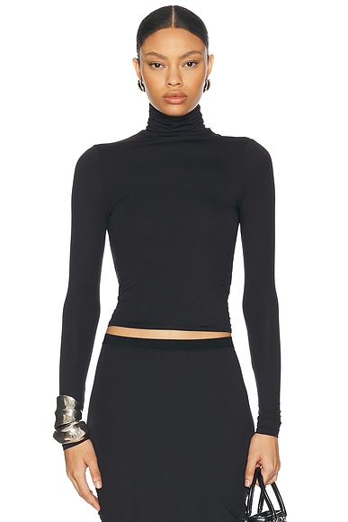 Tight turtleneck top on sale