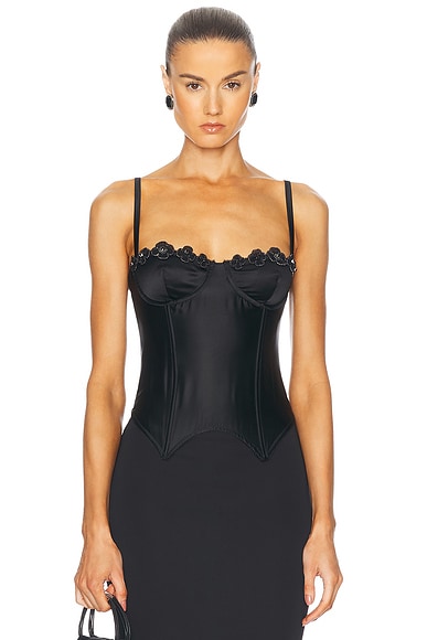 Kiki de Montparnasse Chou Chou Bustier Top in Black