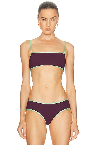 Contraste Straight Neck Bikini Top