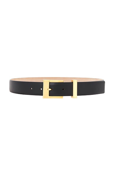 KHAITE Manhattan 30mm Belt in Black