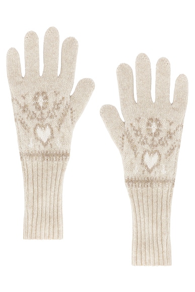 KHAITE Domini Glove in Ecru Multi