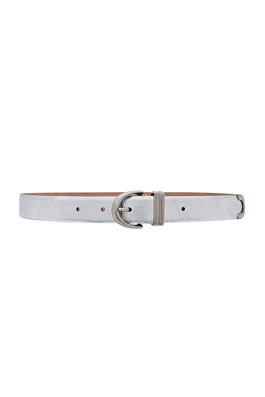 KHAITE Bambi Antique Silver 25mm Belt in Silver