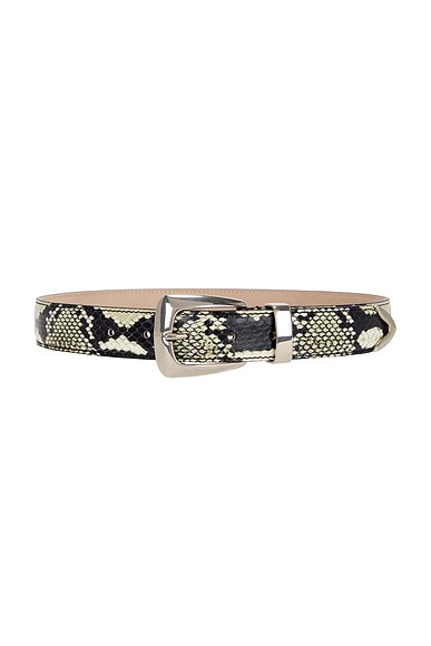 KHAITE Benny 30mm Belt in Natural & Antique Silver