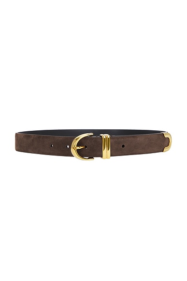 The Row Half Moon Belt in Black SHG | FWRD