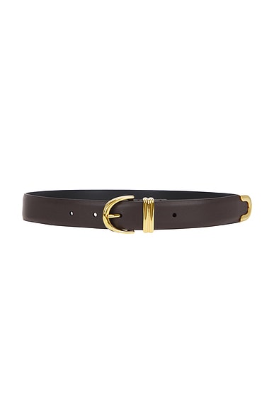 Toteme Slim Trouser Leather Belt in Cognac | FWRD