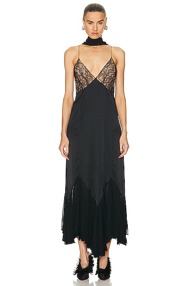 KHAITE Candita Dress in Black | FWRD
