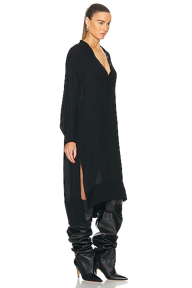 Shop Khaite Brom Dress In Black