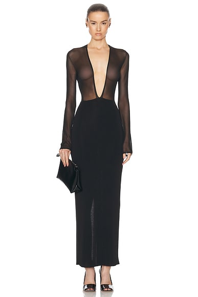 KHAITE Sansa Dress in Black