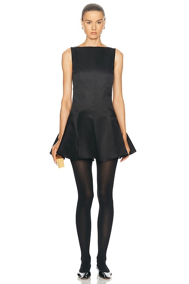 Redemption Asymmetrical Mini Dress in Black FWRD