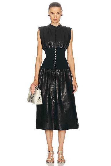 Ulla Johnson Eveline Dress in Noir FWRD