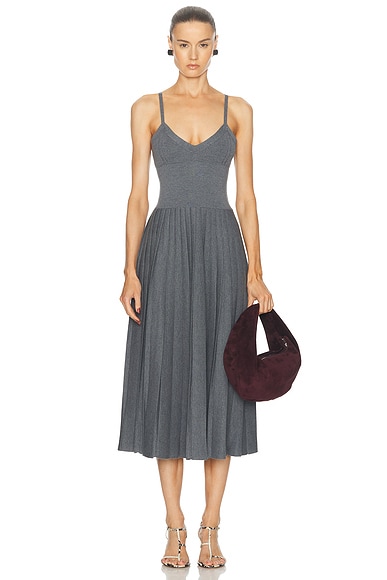 KHAITE Elio Dress in Sterling