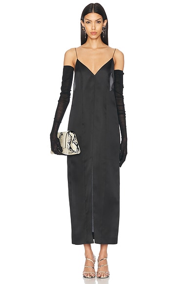 KHAITE Tully Dress in Black