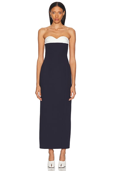 KHAITE Yael Dress in Dark Navy