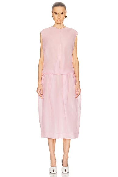 KHAITE Noah Organza Dress in Peony