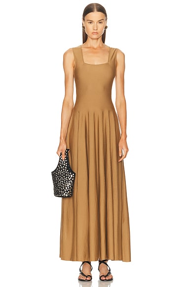 KHAITE Jodie Dress in Maple