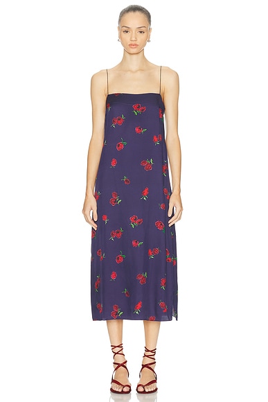 KHAITE Sicily Dress in Raspeberry & Amethyst