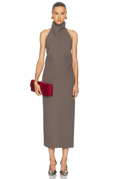 KHAITE Roxanne Dress in Clove