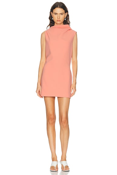 KHAITE Astor Dress in Coral