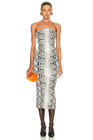 Shop Khaite Rumer Dress In Roccia