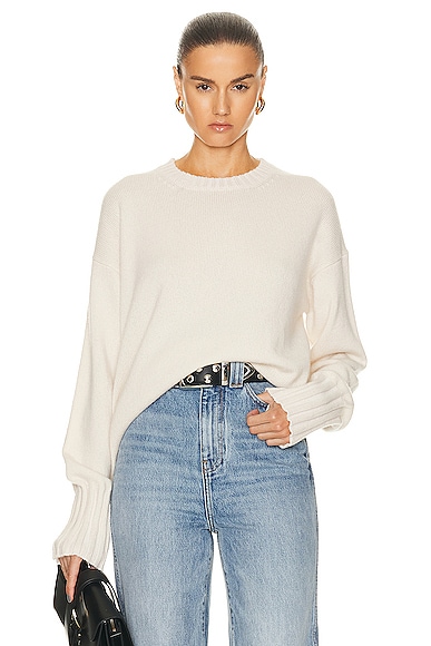 KHAITE Camilla Sweater in Magnolia