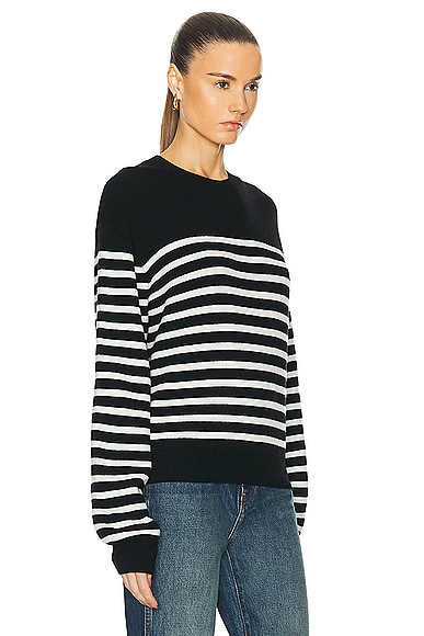 Shop Khaite Viola Sweater In Black & Ivory