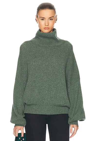 KHAITE Morris Cashmere Sweater in Eucalyptus | FWRD