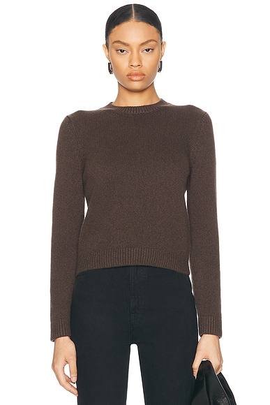 KHAITE Leta Cashmere Sweater in Coffee