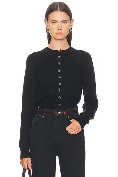 KHAITE Everheart Cardigan in Black