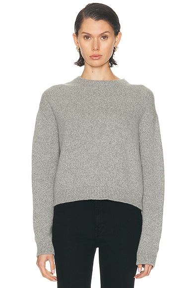 KHAITE Milo Cashmere Sweater in Fog