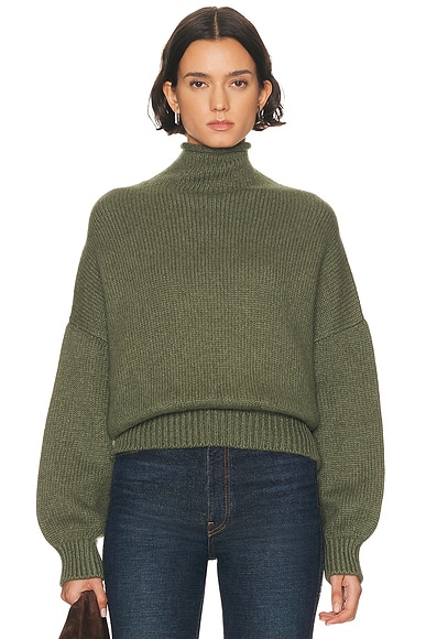KHAITE Juniper Cashmere Sweater in Pine