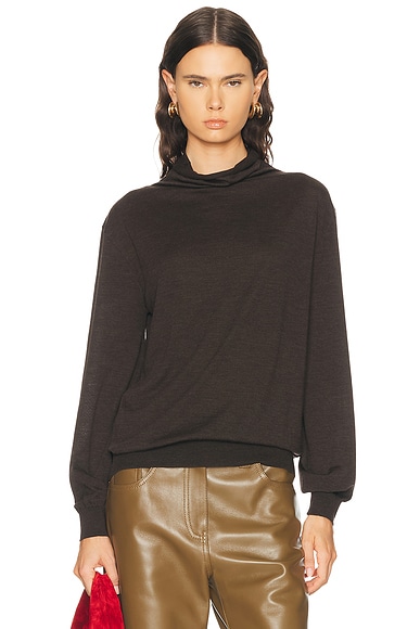 KHAITE Annette Sweater in Espresso