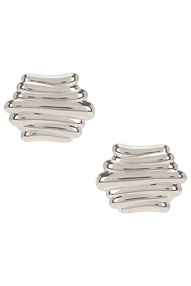 KHAITE Crema Earrings in Silver