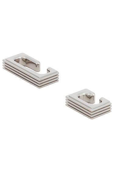 KHAITE Empire Ear Cuffs in Silver