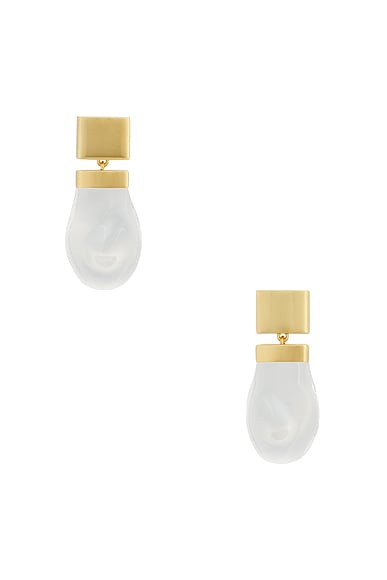 KHAITE Keefe Resin Earrings in Clear