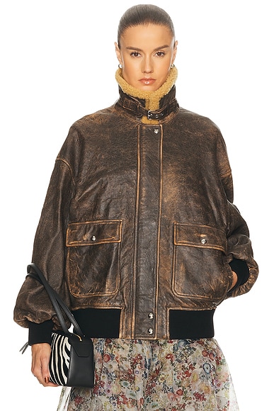 KHAITE Sandor Jacket in Dark Brown